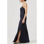 The Frankie Shop Dylana Sleeveless Slip Maxi Dress, Navy, Medium Photo 2