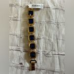 Ralph Lauren VTG Lauren Blue Stone Gold Brass Tone Statement Bracelet NWT 7” Photo 3