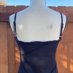 New Elegant Black Exposed Stitching Layered Square Neck Spaghetti Strap Dress L Gray Size L Photo 8