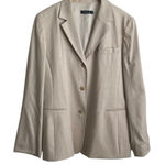 Lafayette 148 Women Jacket 16 Wool Silk Career Blazer Classic Capsule Business Tan Photo 0
