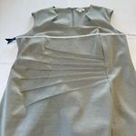 Calvin Klein Calvin Klein Gray Side Ruched Horseshoe Neck Ponte Sleeveless Sheath Dress 20W Photo 7