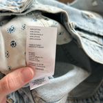 Anthropologie  Pilcro Cotton Denim Distressed Mini Skirt Blue 10 Photo 9