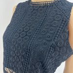 Abercrombie & Fitch (M) Black Lace Doily Sleeveless Crop Top Photo 1