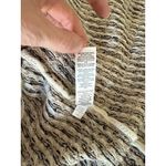 Chico's  Women's Cream Woven Tweed Drape Front Open Cardigan Sweater Fringe 2/L Photo 4