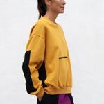 Stüssy Stussy Womens Yellow Black Crewneck Sweatshirt Pullover Colorblock Size S Photo 1