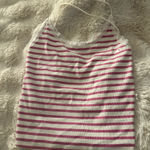 American Eagle  hot pink striped tank top Photo 0