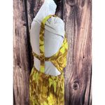 Olivaceous  Maxi Dress yellow floral Sexy Open Back Summer Party Sz Large Photo 7