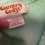 Vtg 70s mint green cardigan vest Size M Photo 1