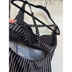 All In Motion  Black And White Striped Swimsuit Tank Top Woman’s Size XL Photo 5