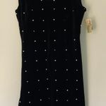 Nightway Vintage 80s Night Way Velvet Pearl Rhinestone Mini Dress Photo 3