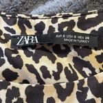 ZARA Leopard Print Bodysuit Medium Scoop Neck Sleeveless Animal Print Photo 6