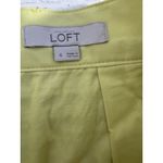 Loft  Womens Skirt  Neon Yellow A Line Pleated With Windowpane Overlay Size 4 Photo 6