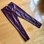 Sofia Vergara Rosa Jeggings, Zip Ankle, Burgundy, Vegan Faux Leather, Size 2 Red Photo 3
