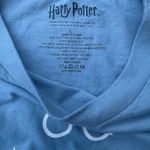 Harry Potter Long Sleeve Cropped Top Front Tie Gradient Blue Shirt Size Large Photo 5
