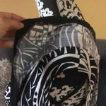 Camille La Vie Black & White Cap Sleeve Blouse M Photo 4