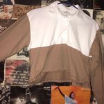 Hollister white and brown long sleeve Photo 0