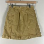 Free People High Waisted Modern Femme Denim Skirt in Golden Yellow Photo 3