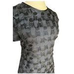 Banana Republic Flowy Eyelash Fringe Navy Blue Mini Statement Shift Dress Size 0 Photo 7