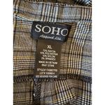 Soho  pull on plaid grey cream yellow pants trousers XL Photo 1