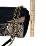 Nine West  Women’s Black beige snakeskin, faux leather handbag with Chain strap Photo 8