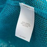 J. Jill Aqua Blue Open Knit Open Face Long Cardigan Sweater with Pockets Size M Size M Photo 3