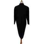CW Clifford & Wills Black Long Sleeve Mock Neck Knit Midi Sweater Dress Medium Photo 2