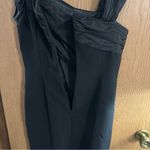 Carmen Marc Valvo  Collection Black Asymmetric Neck Bow Cocktail Party Dress Sz 8 Photo 5