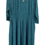 Lane Bryant  Teal Women's 3/4-Sleeve Midi Dress With Elastic Waist -‎ Size 18/20 Photo 0