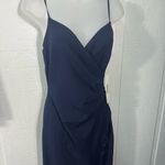 Emerald Sundae  Juniors' Blue High-Slit Spaghetti Strap Gown Size Medium NWT Photo 7