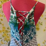 One One Six Tropical print lace up back jumpsuit size M Photo 4