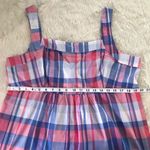 JOULES Plaid Sleeveless Babydoll Top Cotton Checkered Blue Pink Size 14 New Photo 11