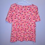 Charter Club NWT  Short Sleeve Shirt Cotton Peach Floral Print Boatneck Medium Photo 7