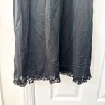 Hardy Amies Lux Lux England Designer Black Sheer Long Slip High Slit Lace Medium Photo 9