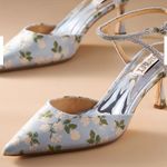 Badgley Mischka  Blue Floral Heels Photo 0