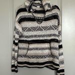 Garage  Striped Black and Cream Pullover Sweater Photo 0