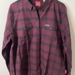 New Indian Motorcycle Women's 100% Cotton Plaid Button Down Shirt Size 2XL Red Photo 0