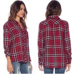 Rails Hunter Plaid Carmine Navy Red Plaid Button Up Long Sleeve Shirt Size L Photo 1