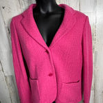 Talbots Cable Knit 100% Wool Blazer – Magenta Jacket XL – Classic – MSRP $229 Photo 0