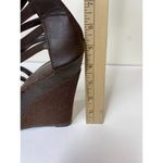 Bucco Otto Wedge Sandals Womens Size 6 Brown Stud Accents Bohemian Trendy Photo 9