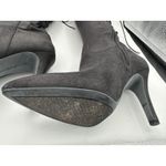 BCBGeneration Women’s BCBG ERINN black sueded knee high lace up heeled boots size 8 Photo 7