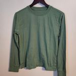 Allbirds  Long Sleeve Tee Cotton Hazy Cargo Casual Athleisure Neutral Solid Green Photo 11