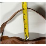 Fossil  leather studded riveted western boho shoulder bag suede neutral Photo 9