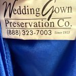 Tony Bowls  Paris Pageant Gown Prom Wedding Sapphire Blue Jeweled Halter Train  6 Photo 7