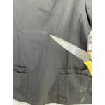 Dickies  Women's Scrub Top Shirt Short Sleeve V Neck Size Large Solid Black Photo 4