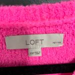 Loft  Petites Hot Pink Fuzzy Crewneck Pullover Sweater Women’s Sz XSP EUC Photo 2