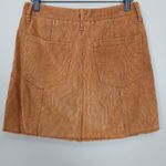 Aero High Rise Button Front Corduroy Skirt Women 2 Boho Retro Indie Streetwear Brown Photo 1