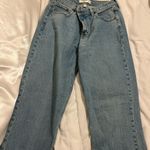 Abercrombie & Fitch  Curve Love Mid Rise 90’s Straight Jeans Photo 2