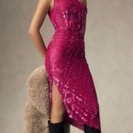 Hutch NEW Anthropologie One-Shoulder Ruched Velvet Dress Photo 0