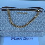 Michael Kors Vanilla Brown Chain Crossbody Purse Photo 4