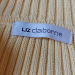 Liz Claiborne  Yellow Black Striped Stripe Sweater Long Medium/Large Top Winter Photo 6